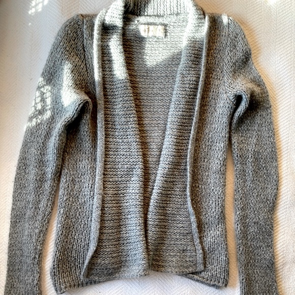 Hollister Sweaters - Hollister Knit Sweater Open Wrap Gray Wool Blend Medium